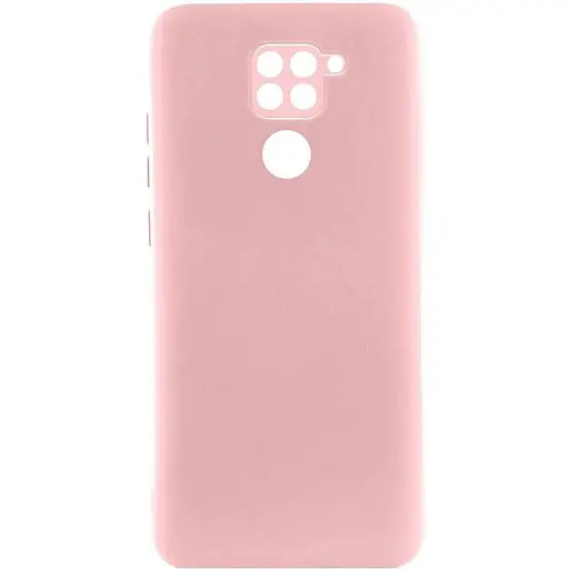 Чехол TPU GETMAN Liquid Silk Full Camera для Xiaomi Redmi Note 9 / Redmi 10X Розовый / Pink