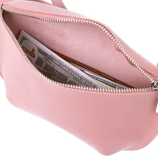 Шкіряна жіноча сумка бананка Shvigel 22х13.5х6 см sum0020202 - фото 4