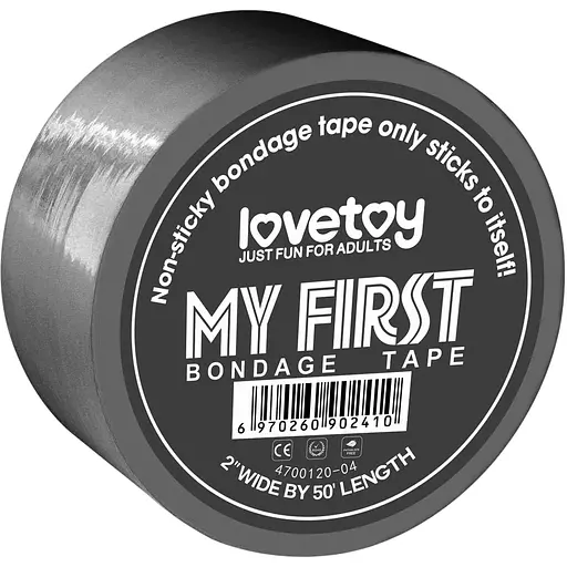 Бондажна стрічка Lovetoy My First Bondage Tape 15 м сірий