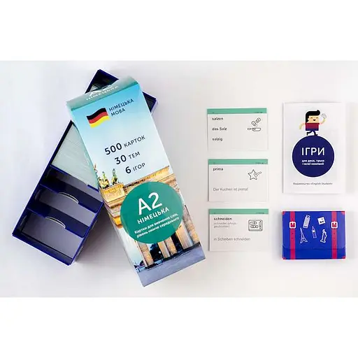 Настольная игра English Student Карточки для изучения немецкого языка Ниже среднего English Student A2 (укр.) (59122578) - фото 1