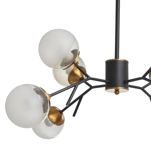 Люстра Brille потолочная молекула в зал E27 60W BK (BL-918C/8) - фото 5