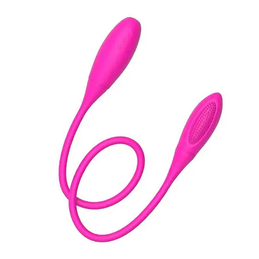 Двусторонний силиконовый вибратор Baile Pretty Love Snaky Vibe 60 см розовый - фото 2