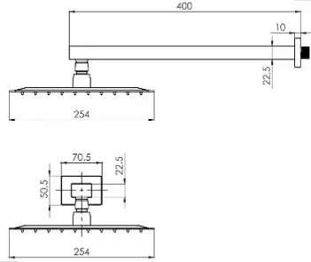 Верхній душ Volle Cascada R85 de la noche 1586.180104 - фото 2