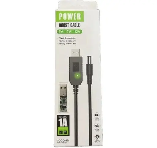 Кабель Power Boost USB-DC 5.5 x 2.1 черный 1 м - фото 3