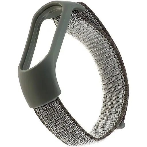 Ремешок Nylon Mi Band 3/4/5/6/7 Военный зеленый - фото 1