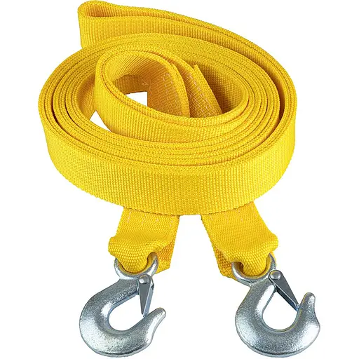 Трос буксир Штурмовик ТРШ-245-3-1 стрічка 3 тонни 46 мм х 4.5 м жовтий (ТРШ-245-3-1) - фото 1