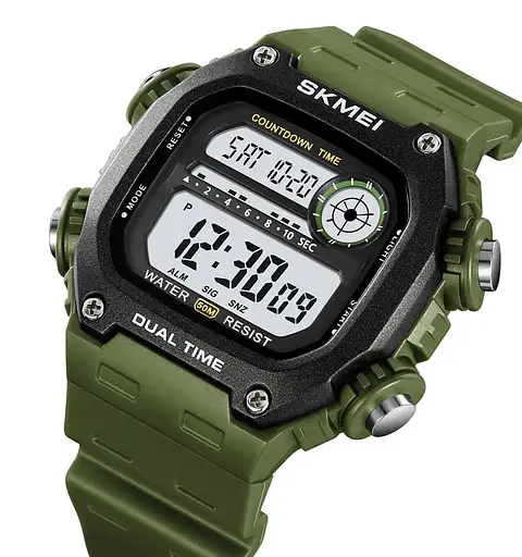 Часы мужские спортивные наручные Skmei 2126 (Зеленый) - фото 2