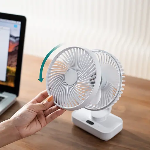 Вентилятор настольный беспроводной GXQC D606Y белый - фото 4