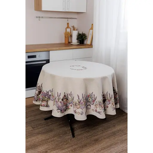 Скатерть Прованс Лавандовый сад Dх180 см (44180) - фото 5