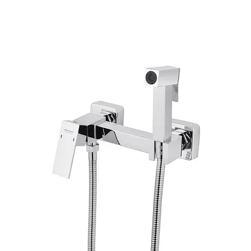 Смеситель для гигиенического душа открытого монтажа 150 мм Kroner KRP Edelstahl Kubus - CHR052, Хром - фото 4