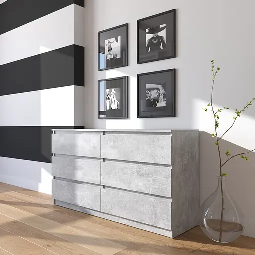 Комод Vays R-7, 6 ящиков без ручек, ЛДСП, 140×40×75 см - для дома, офиса, гостиной, спальни - фото 9