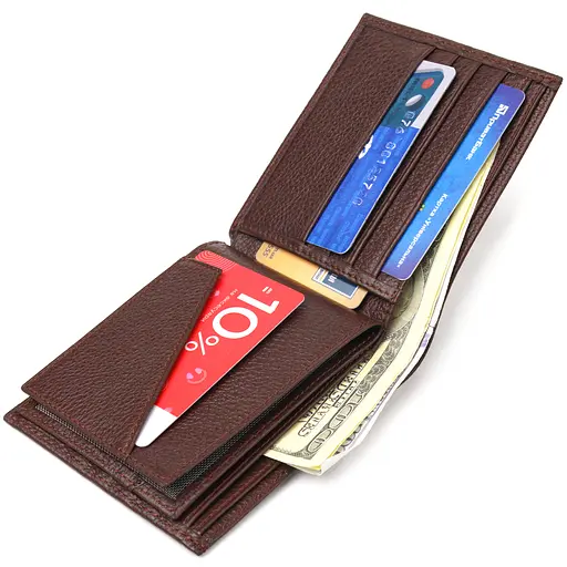 Мужской кожаный кошелек Canpellini 11.5х9.8х1 см acs0025039 - фото 3