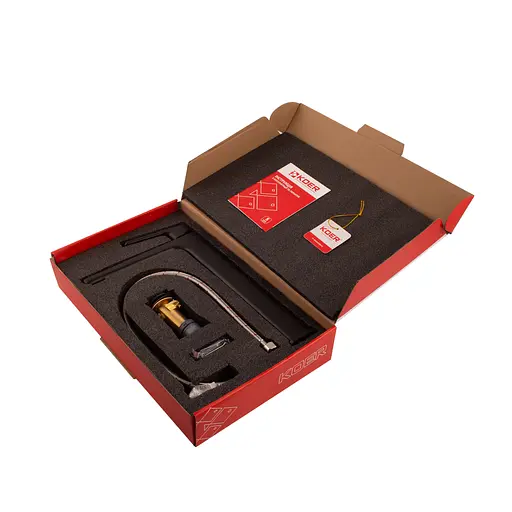 Змішувач для умивальника високий Koer KB-11031-05 KR5434 Чорний матовий - фото 7