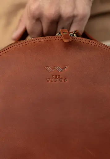 Кожаный рюкзак Groove L светло-коричневый старинный - фото 11