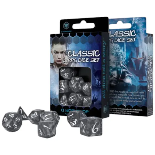 Набір кубиків Classic RPG Smoky & white Dice Set , 7 шт. (SCLE11)