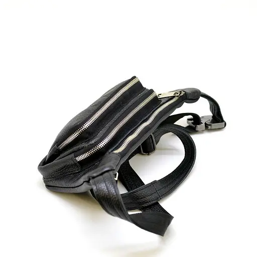 Кожаная мужская сумка на пояс TARWA 14х29х5 см sum0025965 - фото 7