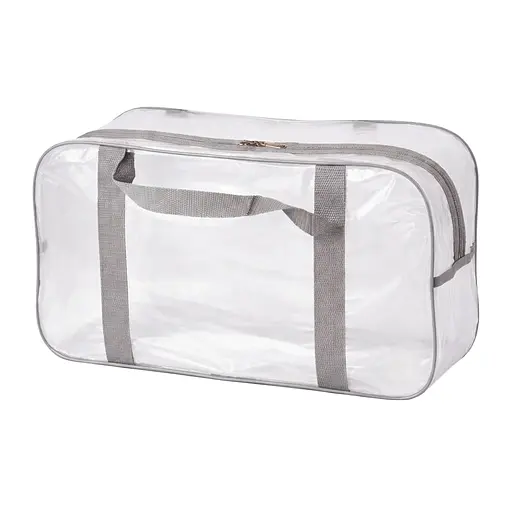 Матовая сумка в роддом размер М 40 х 25 х 20 см (серая) - фото 1