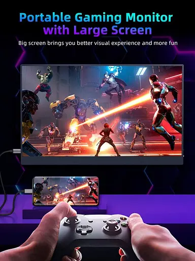Портативный монитор UPERFECT 17.3 17.3" 2K 144Hz (90505) - фото 3
