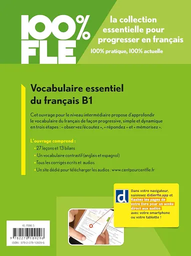 100% FLE B1 Vocabulaire essentiel du français Livre + didierfle.app - фото 2
