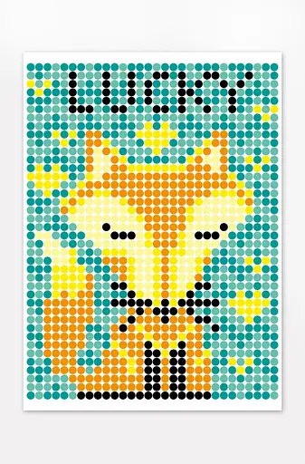 Картина по номерам стикерами в тубусе "Лисичка" 1200 стикеров. 1838, 33х48 см - фото 3