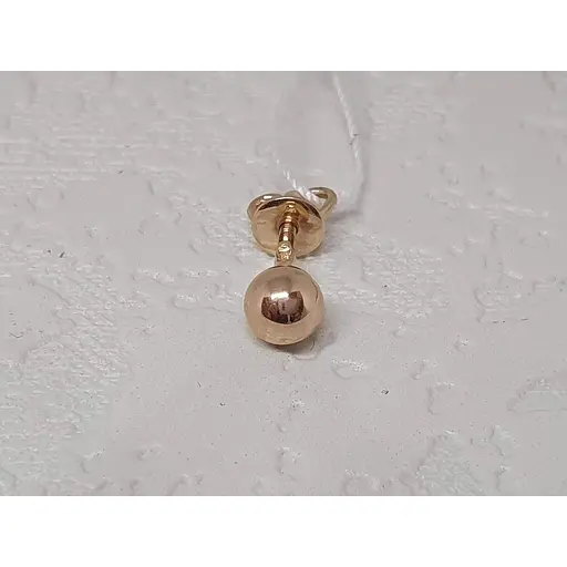 Золота моносережка-пуссета Favoritum Кулька. 210115_5/1 - фото 3