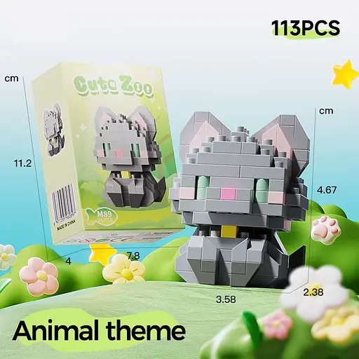 Конструктор Тварина, M89-90-1-2-103-113-4-5, від 113 деталей, (В асортименті) - фото 2