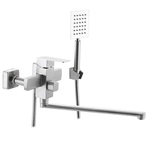 Змішувач для ванни Zerix KUB-006 ZX3167 Нержавіюча сталь - фото 1