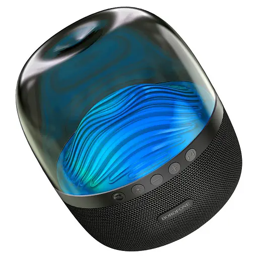 Bluetooth Колонка Borofone BP8 Glazed colorful luminous Чорний - фото 2