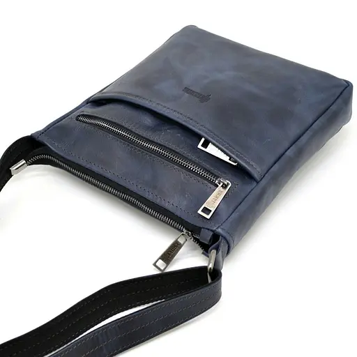 Чоловіча шкіряна сумка через плече TARWA 22х25.5х3.5 см sum0025341 - фото 7