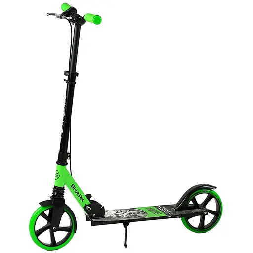 Самокат Best Scooter 77-99.5х53х15 см Чорно-зелений 000283559 - фото 1