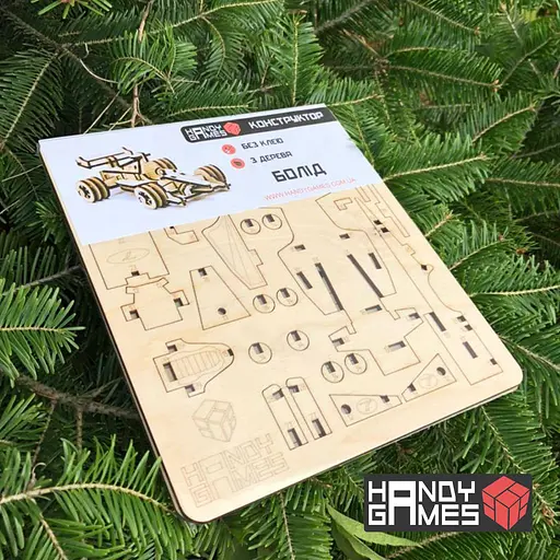 Дерев'яний конструктор Спортивний Болід 68 деталей - фото 6