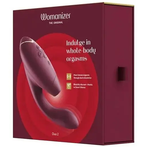 Вакуумний кліторальний стимулятор Womanizer Duo 2 Bordeaux - фото 9