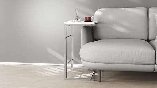 Столик Террі Ferrum-decor 650x440x330 Сірий метал ДСП Білий 16 мм (FRD-104662)