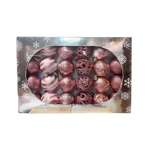 Ялинкові кульки Stenson 6 см pink (R90667 pink)