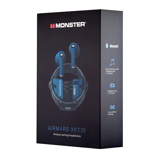 Навушники Monster Bluetooth XKT10 Wireless Bluetooth 5.2 Gaming earbuds 300mAh сині - фото 2