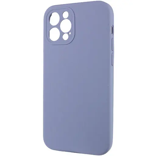 Чехол Silicone Case Full Camera Protective AA NO LOGO для Apple iPhone 12 Pro Max 6.7 Серый/Lavender Gray - фото 3