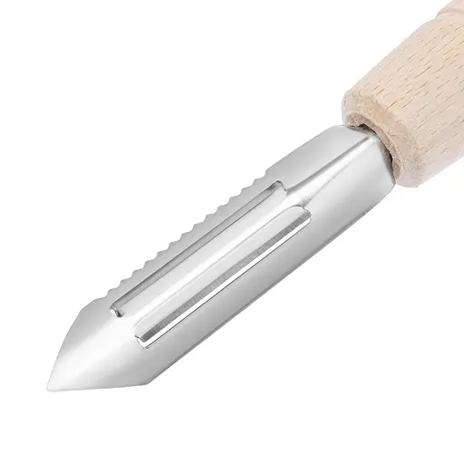 Овочечистка-рибочистка 2 в 1 з дерев'яною ручкою "Економка"17.5 см, Kitchette 83917 - фото 4