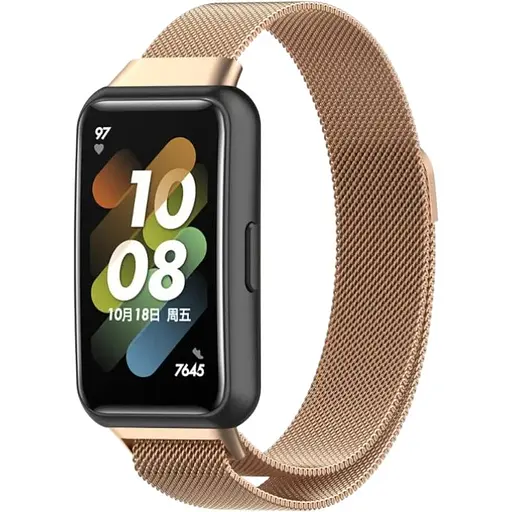Ремінець DK для Huawei Band 7 Metal Milanese Loop Magnetic (rose gold)