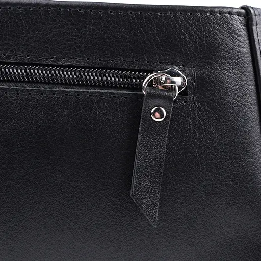 Сумка женская багет Shvigel с цепочкой и съемным ремешком из гладкой натуральной кожи 26.5х15х5.5 см sum0027035 - фото 5