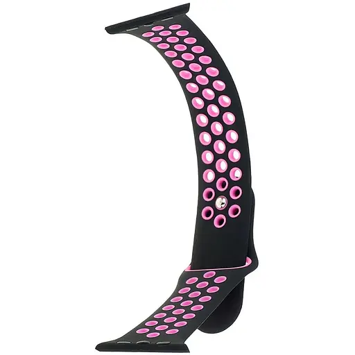 Ремешок Apple Watch Nike Sport 42/44/45/46/49 мм Черный Bright Purple - фото 1