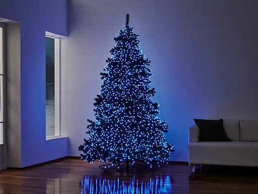 Новорічна гірлянда Різдвяна фея GarlandoPro 50 м 500 LED чорний дріт Синій CF500L50MBBL