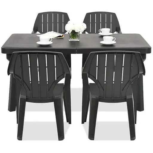 Стул садовый пластиковый Bica Alta графит - фото 5