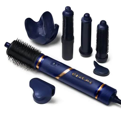 Фен-стайлер VGR V-477 с ионизацией, темно-синий, 7 в 1, 1400 Вт