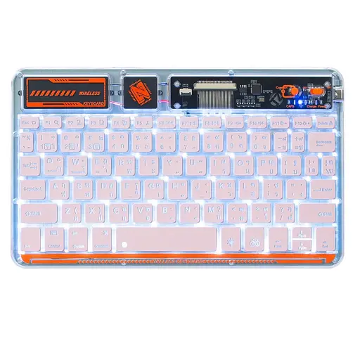 Беспроводная клавиатура для смартфонов и планшетов Android и iOS (в стиле CyberPunk) c подсветкой