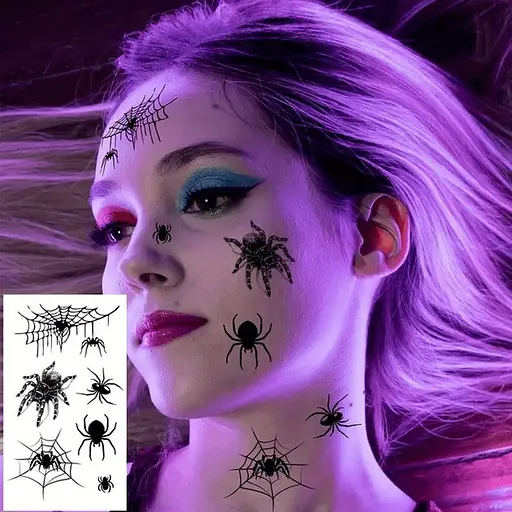 Набір дитячих тимчасових тату "Halloween black" tatto-halloween-black-set-30 - фото 8