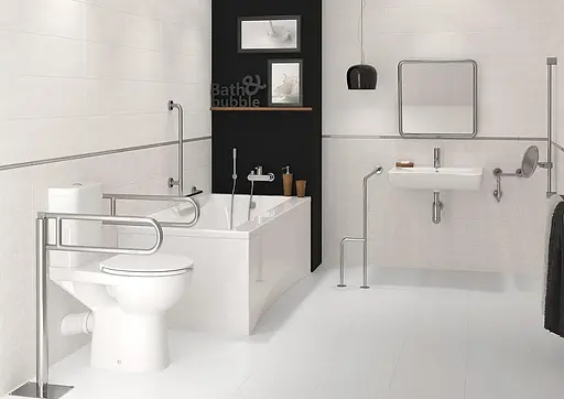 Унітаз-компакт без сидіння Cersanit Etiuda 593 CleanOn 011 3/6 л для людей з особливими потребами 30412 - фото 4