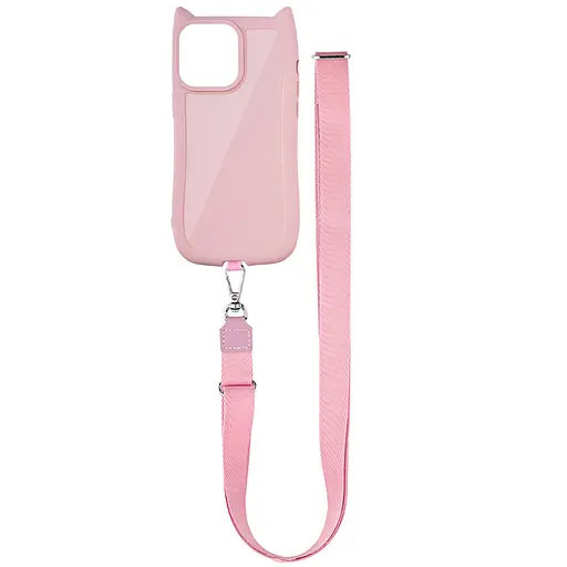 Чохол TPU Getman Cat with straps для Apple iPhone 14 Pro Max 6.7 Pink