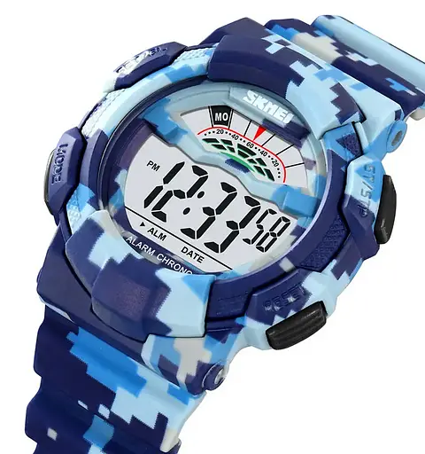 Чоловічий спортивний годинник Skmei 2153 (Синій камуфляж) - фото 2