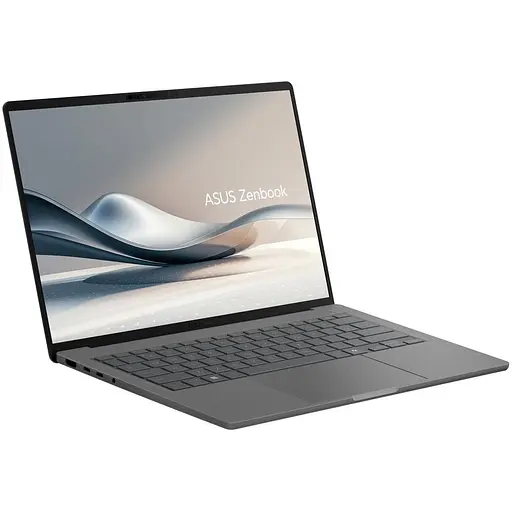 Ноутбук ASUS Zenbook A14 UX3407RA з процесором Snapdragon X Elite X1E 78 100 pana la 3.4GHz, 14''. WUXGA, OLED, 32GB LPDDR5X RAM, 1TB SSD, Qualcomm ® Adreno ™ GPU, Windows 11 Pro, Iceland сірий - фото 8