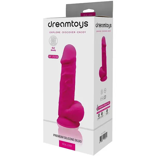 Фаллоимитатор Real Love Premium Silicone Dildo 8.5 21.6 см розовый